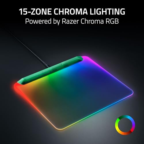 Image of Razer Firefly V2 Pro Fully Illuminated RGB Gaming Mouse Mat: Backlit Design - 15 Zone Chroma Lighting - USB 2.0 Port - Detachable USB Type C Cable - Micro Textured Surface - Anti Slip Base