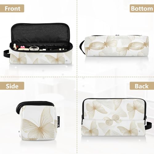 Bolsa organizadora beige Butterfly Elegant para planchas y rizadores, resistente al calor y portátil miniatura 5