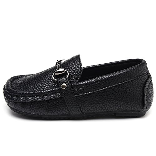 image for UBELLA Toddler Boys Girls Soft Split Leather Slip-On Loafer Boat Dress