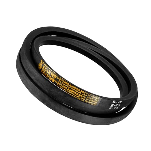 Image of Kozelo B-75 V-Belts - [75" Inner Length x 17mm Width x 11mm Thickness] B-Section Rubber Drive Belt for Power Transmission Use, Black