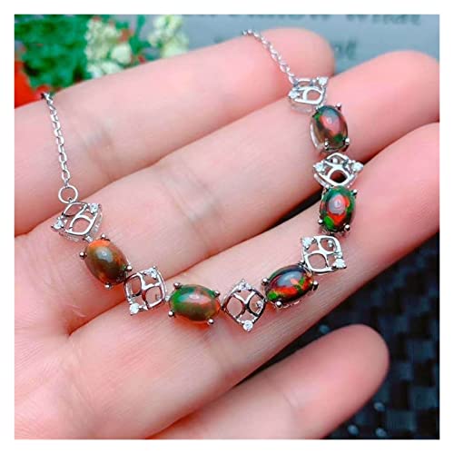 Bracelet opale noire naturelle et argent 925 pour votre histoire