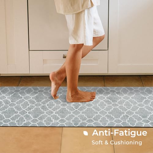 Freshmint Kitchen Mat Set Of 2, Anti-Fatigue Cushioned Kitchen Mats For Floor, Waterproof Non Slip Comfort Standing Mat, Boho Kitchen Rug For Kitchen Decor thumb #2
