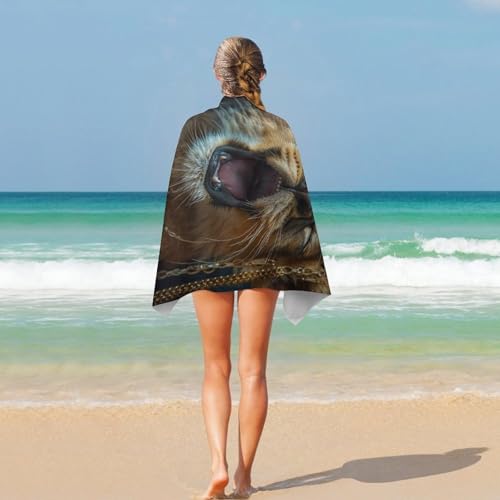 Serviette de plage à séchage rapide légère douce Royal Lion Cub - 5