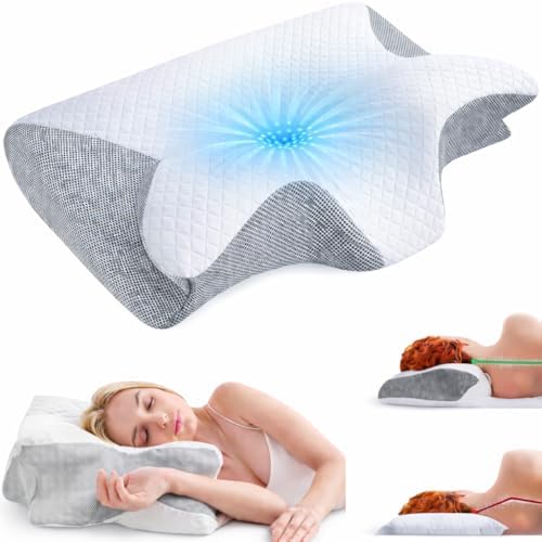 MOYEE Cervical Pillow Sleep Apnea for Side Sleepers, Side Sleep P...