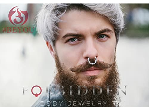 Forbidden Body Jewelry Surgical Steel Captive Bead Ring Piercing Hoops, Pair Of 8G 14Mm (6Mm Balls) #TOP2