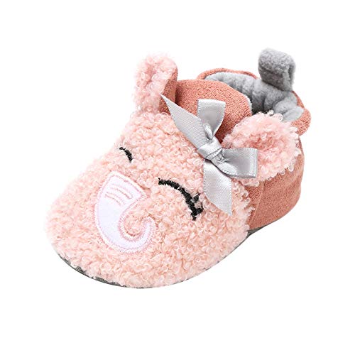 BOBORA Infant Baby Boys Girls Cute Animal Panda Fuzzy Bootie Winter Fleece Shoes