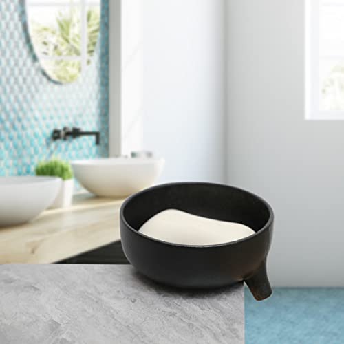 Self Draining Soap Dish, Ceramic Soap Dish with Drain for Bathroom Shower, Kitchen Sponge Holder Dish Sponge Holder for Kitchen Sink Ceramic Soap Holder Case Tray… by Wovla - Image 4
