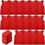 Dossards pour enfants: vous recevrez 24 gilets d'entraînement en maille dans un colis, une quantité suffisante peut facilement répondre à vos besoins quotidiens d'utilisation et de remplacement, adaptés pour le football, le football, le basket-ball, le volley-ball et d'autres jeux de sports d'équipe