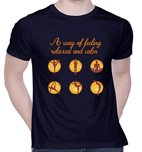 Image of CreativiT Graphic Printed T-Shirt for Unisex Yoga Tshirt | Casual Half Sleeve Round Neck T-Shirt | 100% Cotton | D00585-28