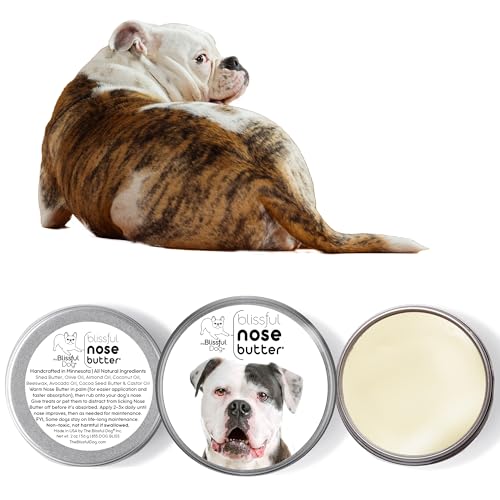 Image of The Blissful Dog American Bulldog Nose Butter, Versatile Dog Nose Balm for Dry Nose, Handcrafted Nose Moisturizer, Easy-to-Apply Dog Essentials, Unscented, 1 oz.