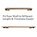 EZYDECOR 6Pcs Floating Shelves Brackets Heavy Duty Wooden Shelf Brackets 8inch Decorative Wall Shelf Brackets & Supports with Lip (Black) 8