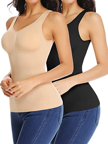 Image of JOYSHAPER Women's Cami Shaper Tummy Control Padded Bra Camisole Cami Compression Tank Top Shapewear Body Shaper