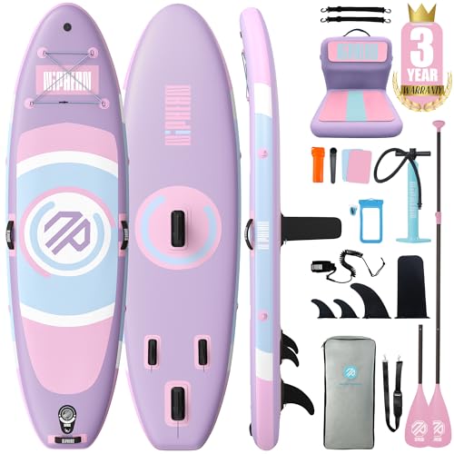 Niphean Tabla Paddle Surf Hinchable, Tabla de Paddle Surf 305 cm con Aletas de Equilibrio para Principiantes y Accesorios Resistentes, Sup Board para Adultos, Stand up Paddle Board Versátil para Yoga