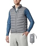 PORTÁTIL: Este chaleco acolchado es comprimible y fácil de guardar en la bolsa con cordón proporcionada para su transporte y almacenamiento. Con un peso de menos de una libra y compactado para ser más pequeño que una pelota de fútbol. Puedes usar este chaleco como capa intermedia o ropa exterior como para esquiar, acampar o ir a cualquier viaje.