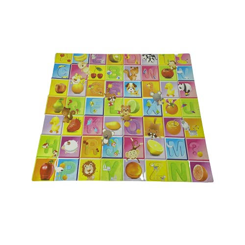 Image of VGRASSP Alphabet Puzzle Playmat Waterproof, Anti Skid, Double Sided Baby Crawling Floor Mat for Kids (24 X 24 Inch Each Tile)