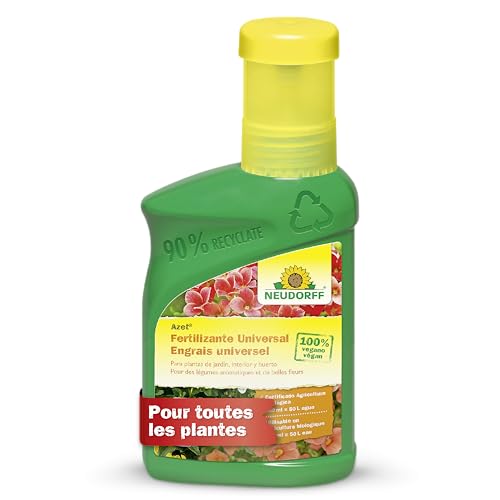 Neudorff Azet Engrais universel – Engrais 100% naturel pour toutes les plantes, favorise une croissance vigoureuse, une récolte abondante et une floraison luxuriante, 250 ml