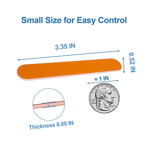 Mini Nail Files Bulk (100 Pcs), Double Sided Emery Board Nail File For Nature Nails, Manicure Tool Set Disposable Colorful Nail File For Home Salon Use Travel Size For Men Women Kids Wood Board Orange #TOP2