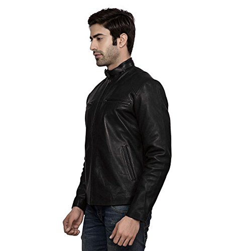 Mens Delighted Tough Genuine Lambskin Leather Jacket, Biker Jacket2