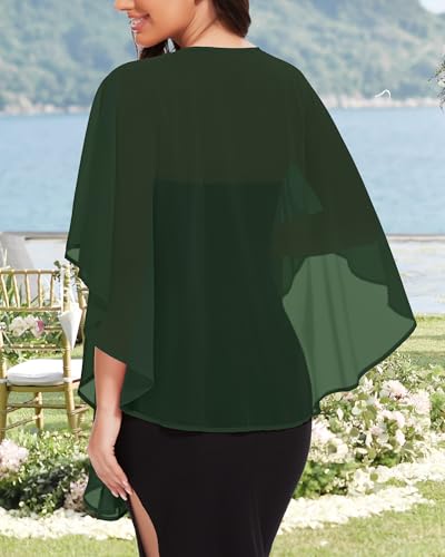 Image of Shawls and Wraps for Evening Dresses Womens Chiffon Scarf Sheer Cover Up