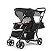 fevilady Landaus Poussette compacte, poussettes Jumelles, Pliable et légèrement Assise, Chariot bébé Ultra léger, Petite Voiture Infantile (Noir) Panier pour bébé (Color : Elegant Black)