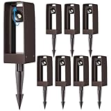 LEONLITE LED Pathway Lights Low Voltage, 180° Adjustable Head Focused or Wide Ground Coverage, 3W Outdoor Landscape Lighting for Driveway, Walkway, ETL Listed, Aluminum, 3000K Warm White, Pack of 8