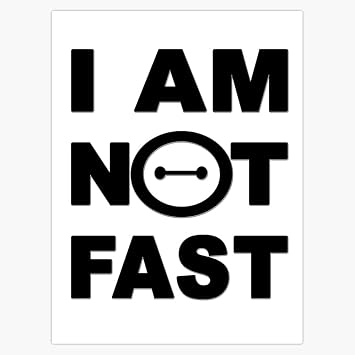 Leyland Designs I am not Fast Bumper Sticker Window Water Bottle Decal 5""