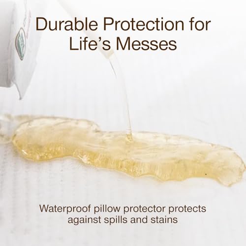 Coop Home Goods Ultra-Tech Pillow Protector for Memory Foam Pillows, Waterproof, Pack of 2 Queen Size Pillow Covers, Oeko-Tex Certified, Breathable, Zippered Covers, Machine Washable