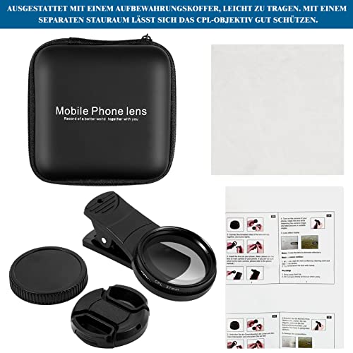 Ukcoco Phone Camera Lens- Professional Photography Lens For Smartphone Clip- On Cpl Filter Lens, 37Mm Polarizing Filter Circular Polarizer Compatible With, Android Smartphones #TOP2
