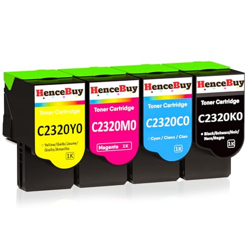 HenceBuy C2320K0 C2320C0 C2320M0 C2320Y0 Toner Kompatibler für Lexmark MC2425adw MC2425 C2425 C2425dw C2325 C2325dw MC2325 MC2535 MC2535adwe C2535 C2535dw Schwarz Cyan Magenta Gelb (4-Pack)