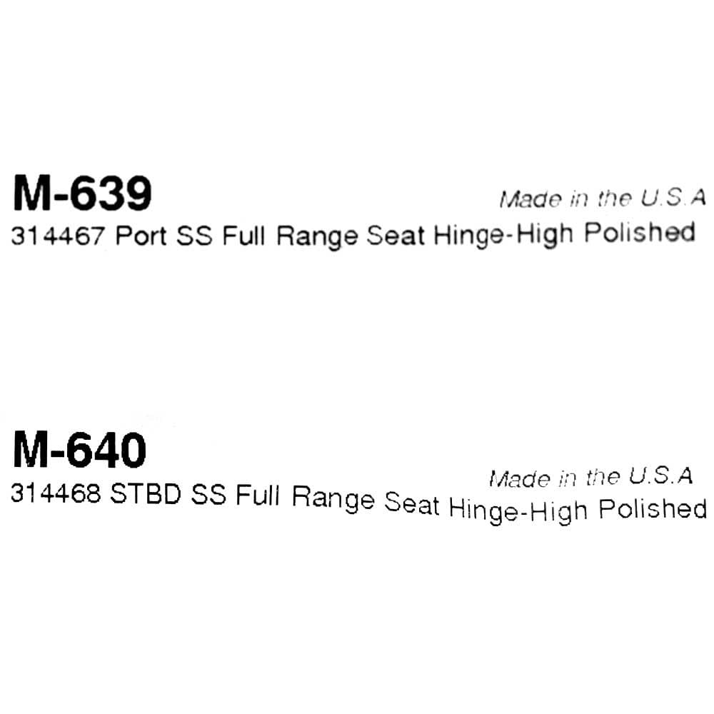しー Amazon.com: Tracker Boat Seat Hinge Set 314467/314468 | Full