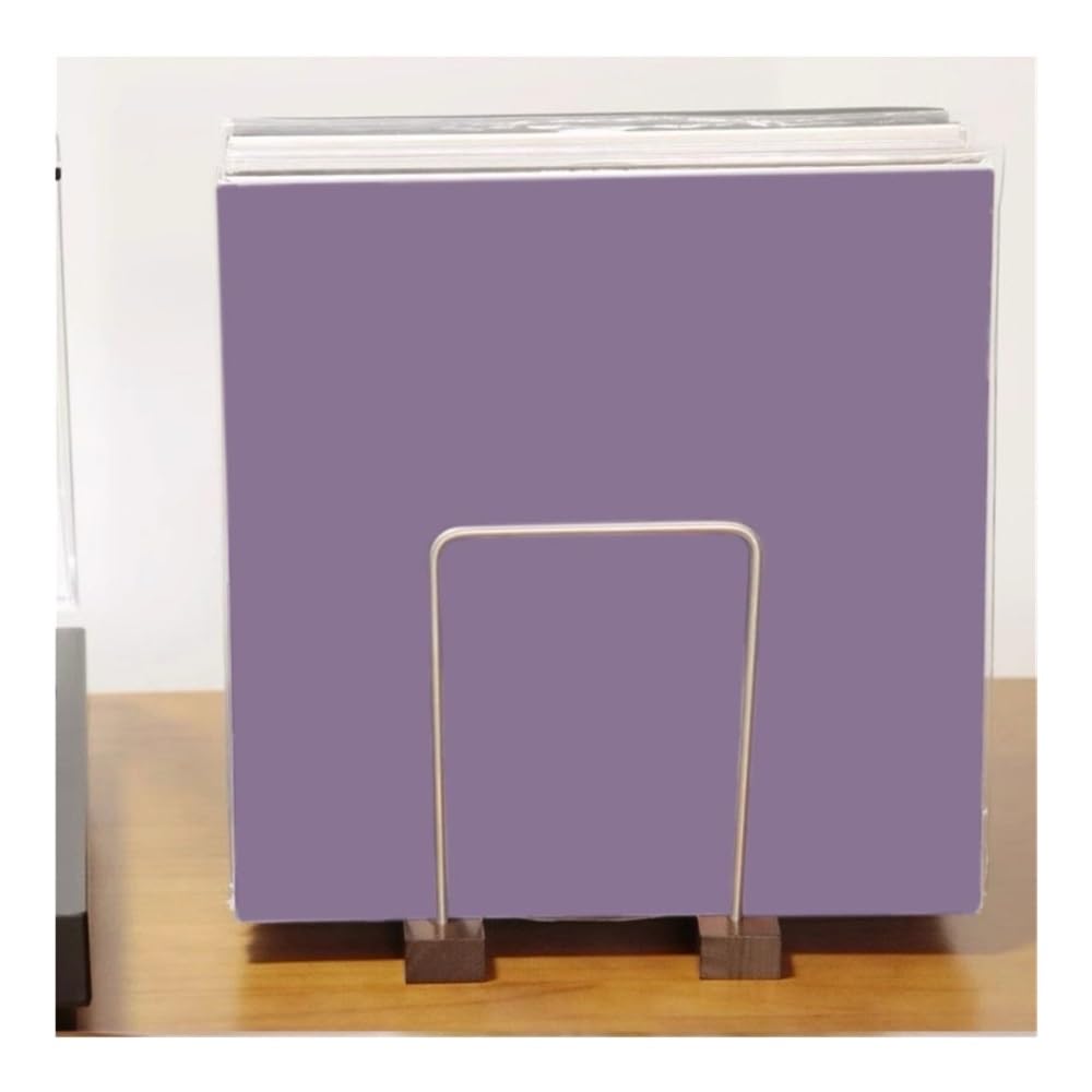 Estante para discos de vinilo, soporte de exhibición de metal para hasta 20 álbumes de LP, decoración de escritorio y oficina, caja de CD, perfecto para los amantes de la música y coleccionables