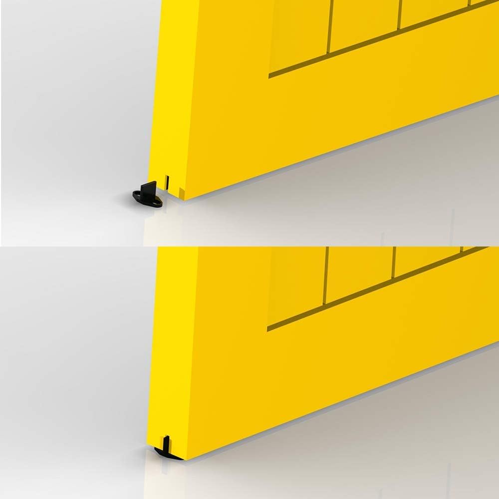 Guida al pavimento in plastica rivestita nera Guida al pavimento della porta del fienile Ferramenta per porta del fienile per accessori per l'hardware del cancello inferiore della porta del