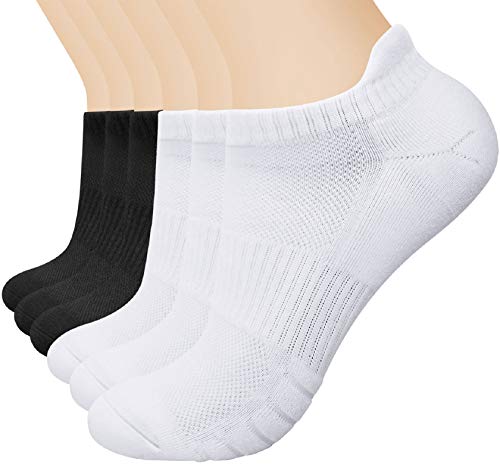 Tuopuda 6 Pares Calcetines Running Deportivos Hombres Mujer Invisibles Cortos Tobilleros Calcetines Unisex Adulto para Trekking Camping Ciclismo Tenis Transpirable Antideslizante Anti-ampollas
