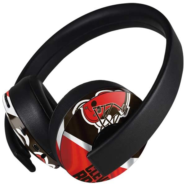 Skinit Decal Audio Skin Compatible with Playstation 4 Gold Wireless Headset - Officially Licensed NFL Cleveland Browns Design