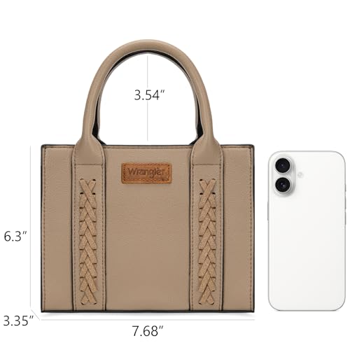 Wrangler Mini Tote Bag for Women Cute Small Satchel Purse Top-handle Handbag with Strap2