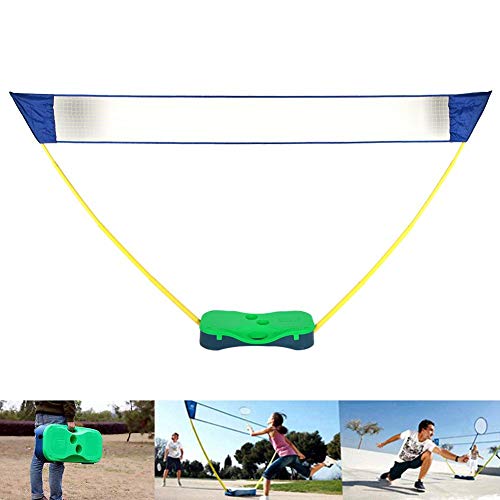 Rede de badminton, rede de badminton dobrável removível, concreto verde leve para grama de entreteni