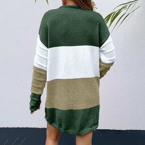 Cardigan manches longues femme chaud ouvert devant avec poches pour l'hiver - 3