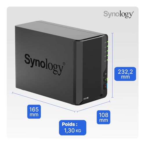 Image of Synology DS224+ 2-Bay Diskstation NAS (Intel Celeron J4125 4-Core 2.0 GHz 2GB DDR4 RAM 2xRJ-45 1GbE LAN-Port)