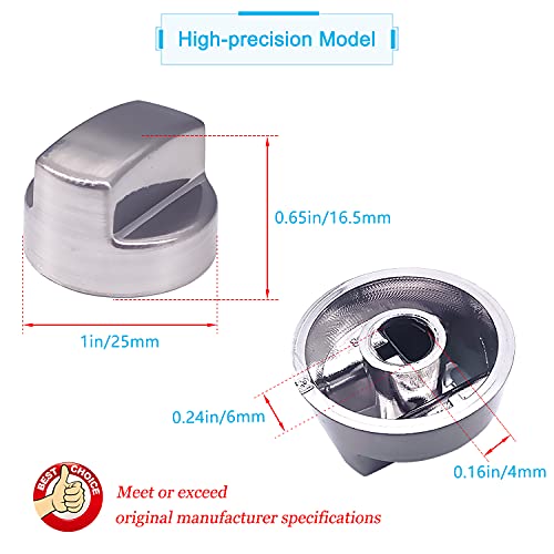 Wolf Range Hood Knob Replacement 811195 805328 Kip5D44 5D44 B002Mfnq34 Ventilation Hood Knob For Sub-Zero Wolf (Silver) #TOP2
