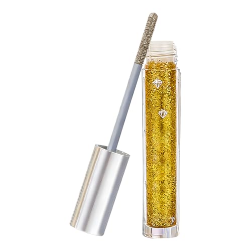 Tubo de rímel con purpurina, maquillaje de ojos brillante, potenciador de pestañas voluminizador, accesorio de maquillaje para mujer, esposa, novia, fecha de boda, fiesta nocturna, fiesta de graduació