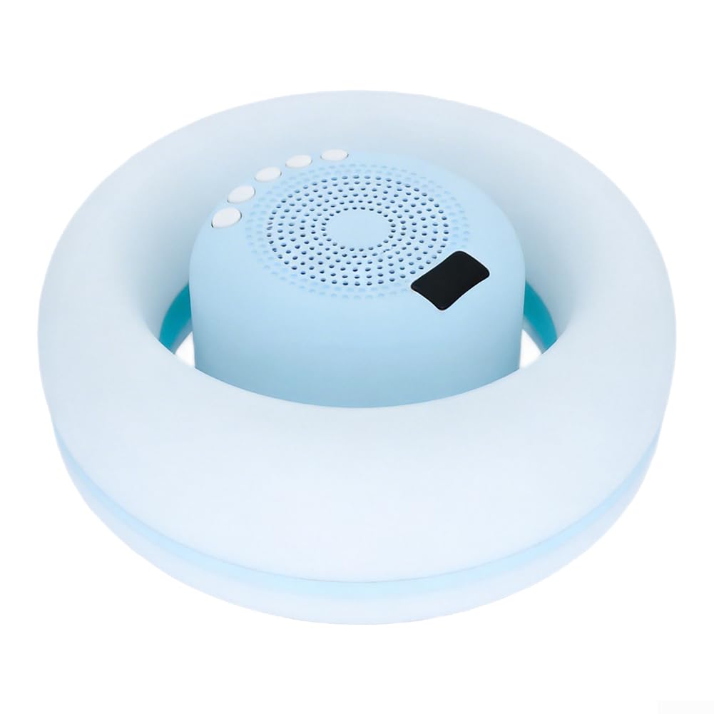 Cassa Audio Galleggiante Impermeabile con per illuminazione Multicolore, per altoparlante da Piscina per Feste, Dimensioni 22x22x7.5cm(Blue)