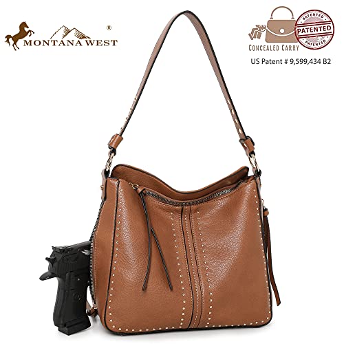 Montana West Purse Hobo Bags For Women Handbags Leather Cross Body Purses Totes Bag Brown Mbb-Mwc-1001S-Br #TOP2