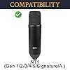 SOULWIT 2Pcs Microphones Pop Filter for RØDE(Rode) NT1 Series(Gen 1/2/3/4/5/Signature)/NT1-A, Protective Mic Cover Windscreen Foam - Black #1