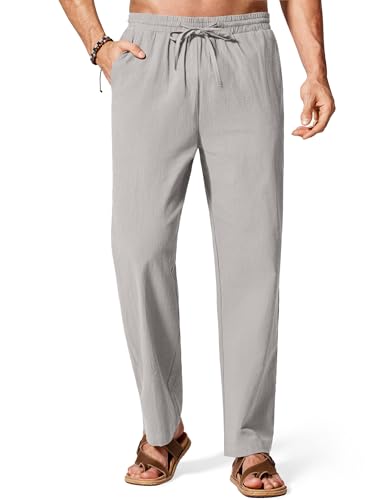 Pantalon léger homme coton contre la chaleur estivale taille S
