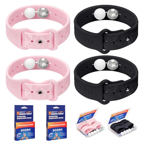 Image of Motion Sickness Bracelets for Adults & Kids Sea Sickness Wristbands for Travel Anti Nausea Bands for Motion & Morning Sickness Relief for Pregnant Women-Ideal for Car Air Cruise Travel -2Pairs