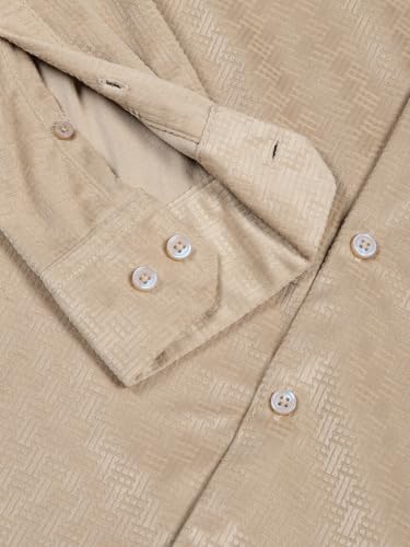 Image of Thomas Scott Men's | Solid | Textured Fabric | Full Sleeve | Slim Fit | Polyester-Blend | Spread Collar | Casual Shirt