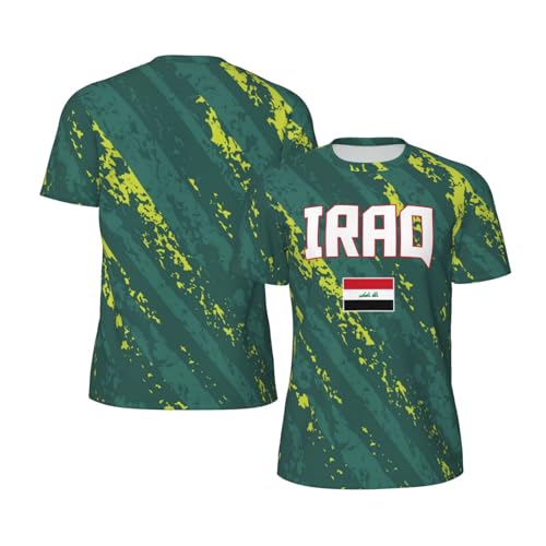 DABOYOZHZH Iraq Flag Cool Iraqans (37) Sports Jersey Mesh T-Shirt 3D Print for Running Cycling Soccer Tennis Fitness Climbing Shirts