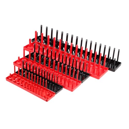 VALICLUD 6 piezas Organizador de Sockets Portátil Soporte Resistente para Taller y Garaje Base Estable para Almacenamiento Ordenado