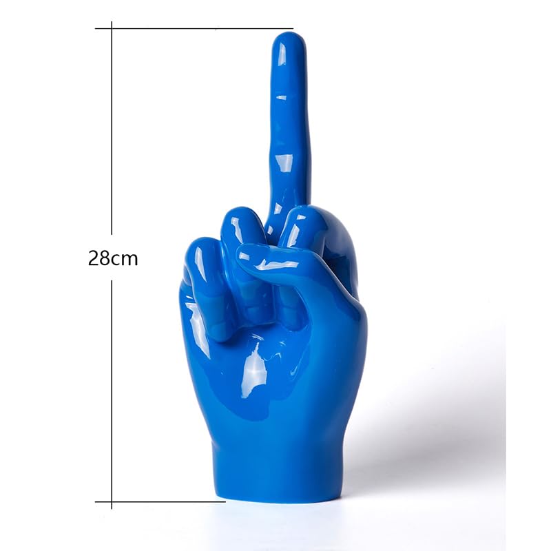 Estatua Decorativa de Mano con Gestos Azul 28 cm miniatura 3