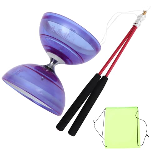 Totority Five Bearings Chinese Diabolo Yoyo Set with Fiberglass Sticks-Adjustable Strings for All Ages - Best for Fitness and Tricks